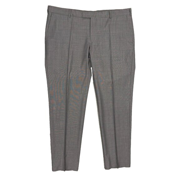 Ermenegildo Zegna Dress Pants Micro-Check Wool Trousers Grey 40x33 - Picture 1 of 10